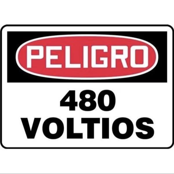 Accuform OSHA DANGER Safety Sign 480 VOLTS SHMELC059VA SHMELC059VA - main